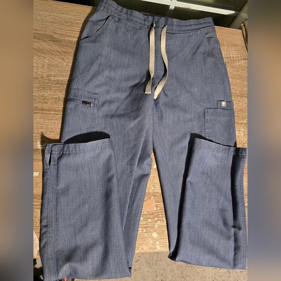 FIGS Yola Skinny Fit Straight Leg Scrubs Pants Heather Blue Size XXS or 00 or 0 - Picture 6 of 12
